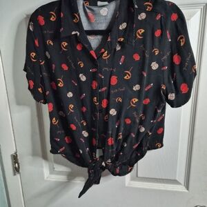 Trick R Treat Black Button-Up Shirt
